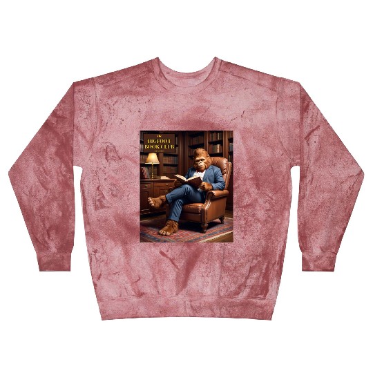 Bigfoot Book Club Sasquatch Reading in the Library Blast Sweatshirts
