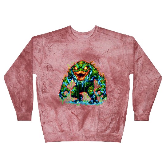 Neon Swamp Beast – Toxic Terror Blast Sweatshirts