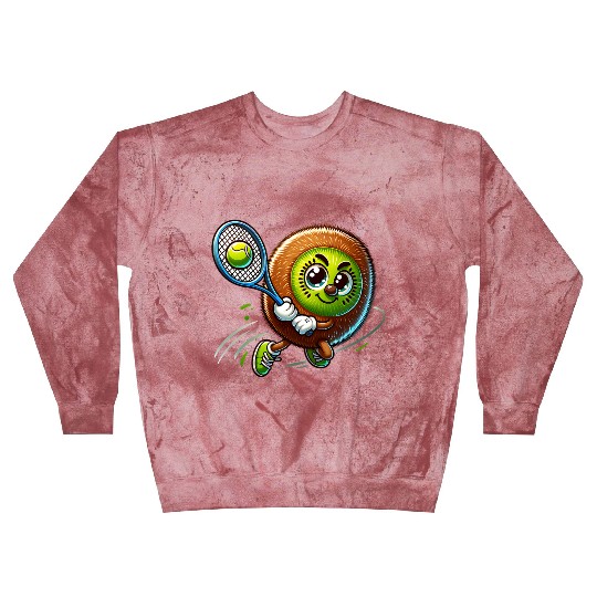 Kiwi Tennis Star – Furry Fruit Champion on Court Blast Sweatshirts