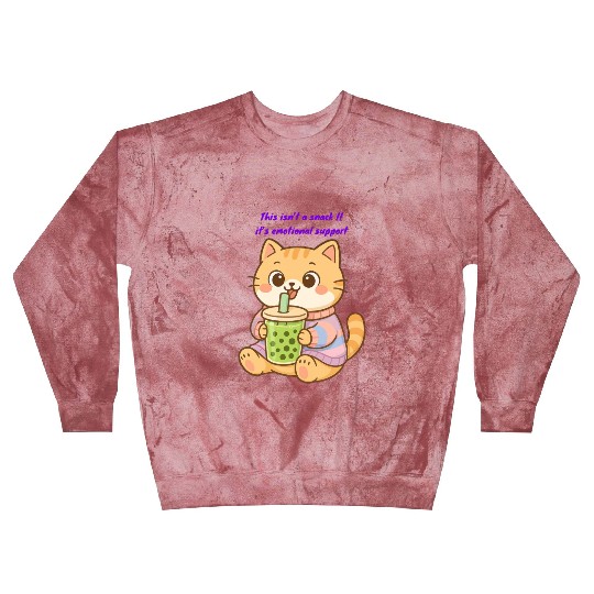 Chubby Cat & Green Tea Delight – Kawaii Vibes Blast Sweatshirts
