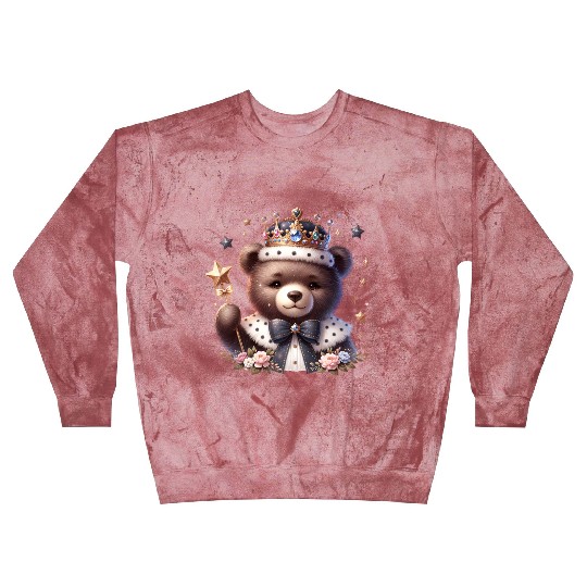 Royal Teddy Bear Magic – Crowned Cutie with Sparkl Blast Sweatshirts