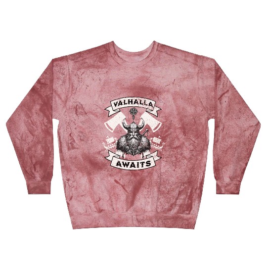 Valhalla Awaits - Viking Warrior Design Blast Sweatshirts