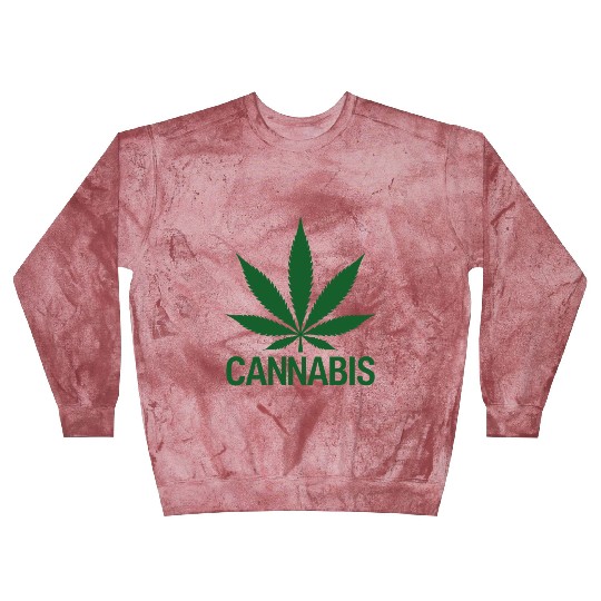 Cannabis Hemp Leaf Statement Green Look Blast Sweatshirts