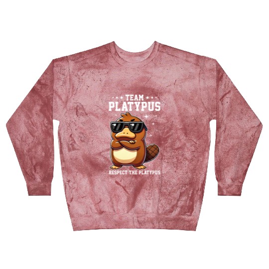 Funny Team Platypus Respect The Platypus Cool Blast Sweatshirts