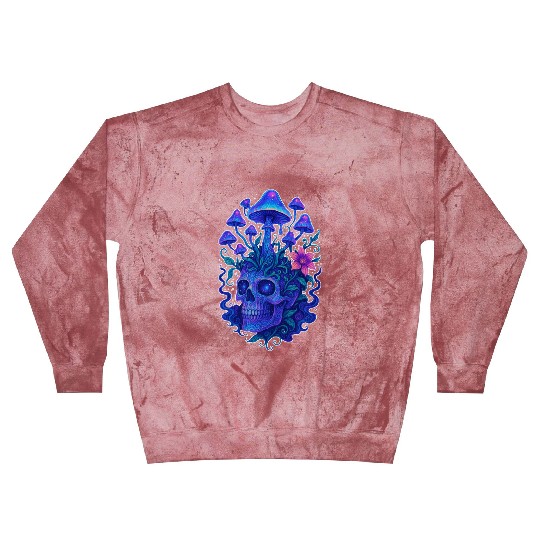 Fungi Mind - Trippy Skull Bloom Blast Sweatshirts