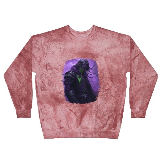 Dark Elf with Poison Magic and Purple Shadow Power Blast Sweatshirts