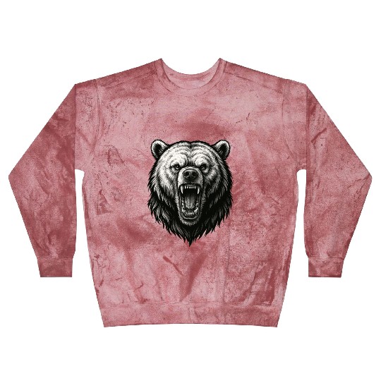 Fierce Roaring Bear Head Blast Sweatshirts – Bold Wilderness