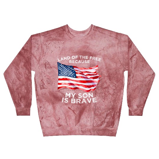 Land of the free because my son is brave USA Blast Sweatshirts