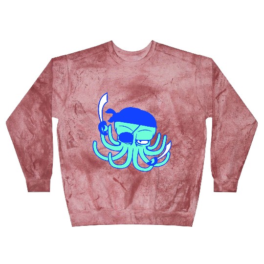 Octopus pirate crew captain sailor buccaneer sail Blast Sweatshirts