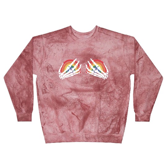 LGBTQ Skeleton Hand Rainbow Blast Sweatshirts