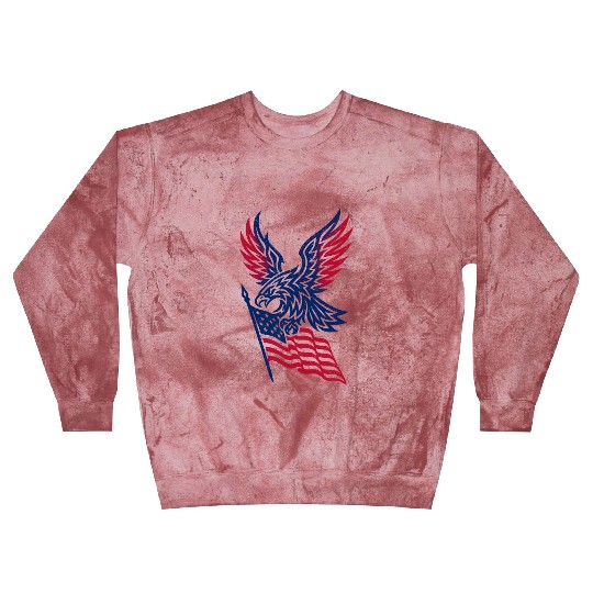 Patriotic Eagle with USA Flag 4th of July Blast Sweatshirts