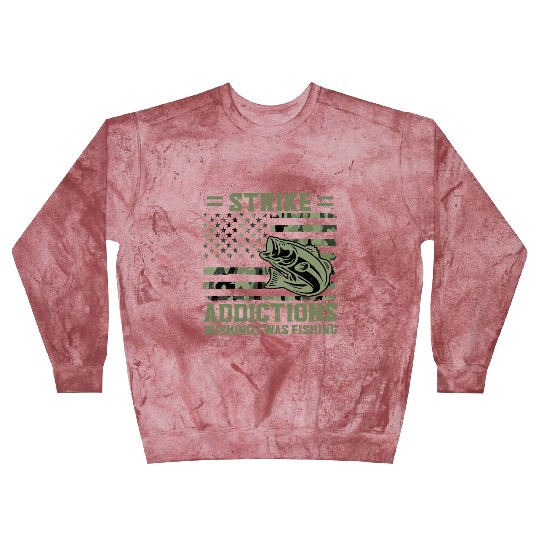 Strike Addcitions Wishing I Was Fishing US Flag Blast Sweatshirts