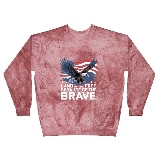 Land of the Free Because of the Brave Blast Sweatshirts