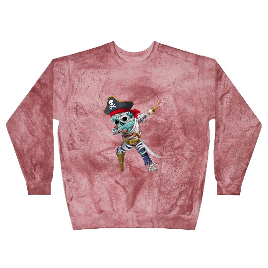 Dabbing Mummy Zombie Pirate Halloween Pirate Blast Sweatshirts