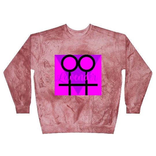 Women Symbol with Lavender Triangle Blast Sweatshirts