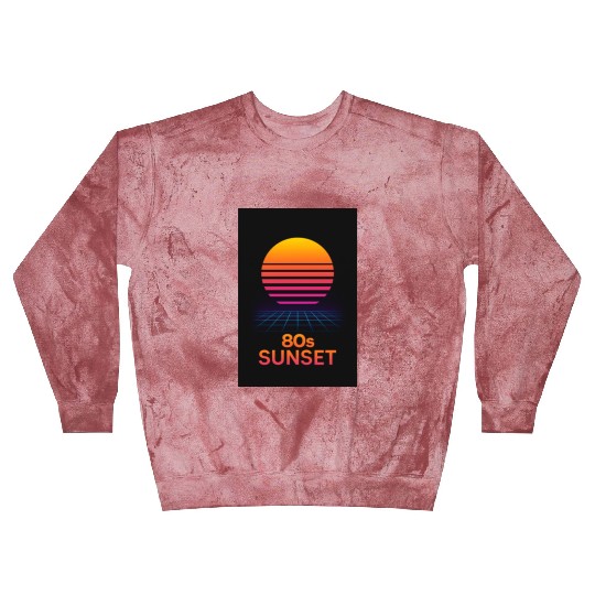 Retro 80s Sunset – Neon Sun Blast Sweatshirts