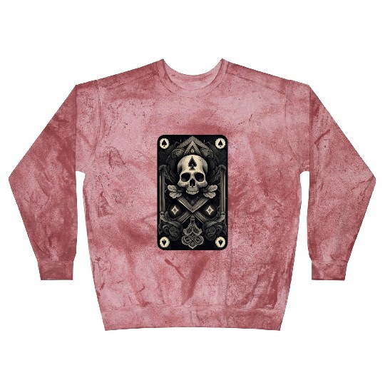 Ace of Spades Skull Design • Gothic Card Art Blast Sweatshirts