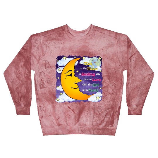 Man in the Moon w Clouds Blast Sweatshirts