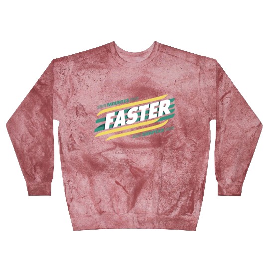 Faster Speed Stripes Retro Typography Blast Sweatshirts