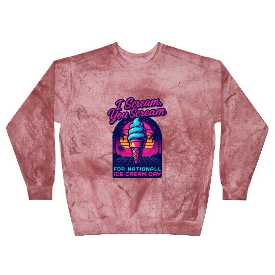 Scream, You Scream National Ice Cream Day Retro Blast Sweatshirts