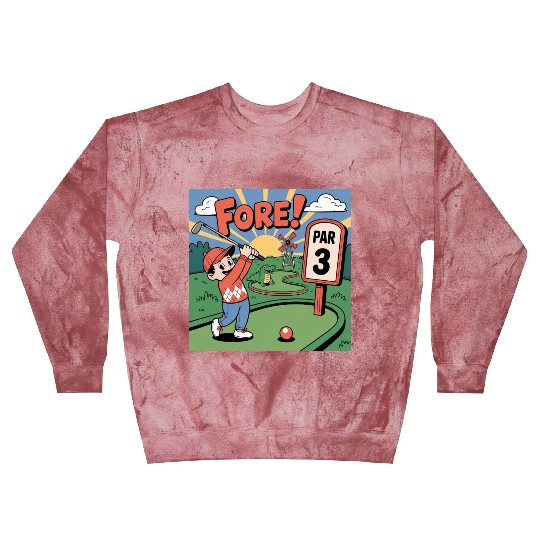 Mini Golf Retro Cartoon on Champion Unisex Blast Sweatshirts