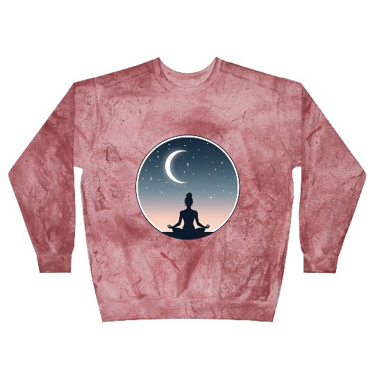 Moonlit Yoga Pose Blast Sweatshirts