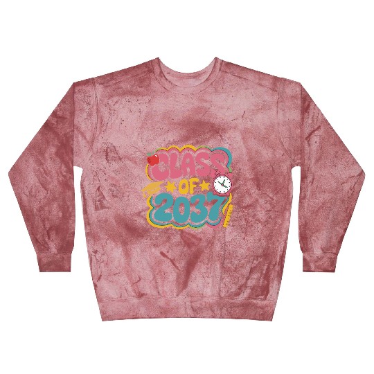 Class of 2037 Grow With Me, groovy back to school Blast Sweatshirts