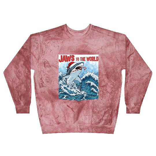 Jaws to the World – Christmastime Shark Attack Blast Sweatshirts