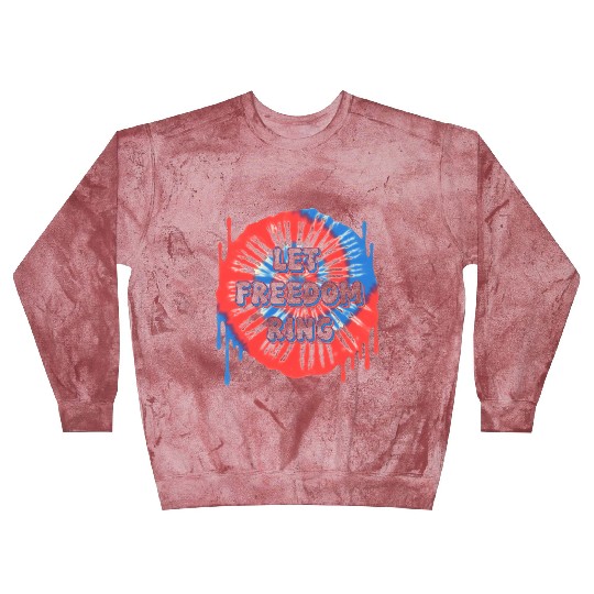 Let Freedom Ring: Bold 4th of July Tie-Dye Design Blast Sweatshirts