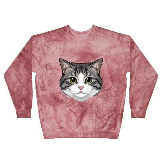 Realistic Cat Face – Feline Charm in Every Detail Blast Sweatshirts