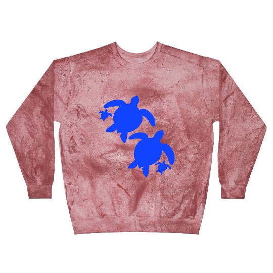 Water turtle family 2 children parents mom dad Blast Sweatshirts