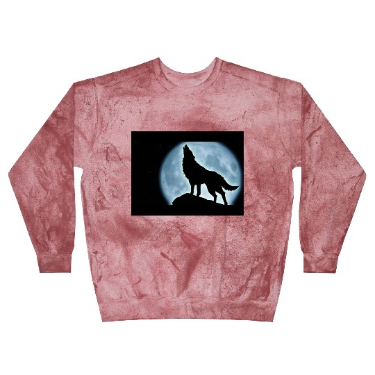 Wolf howling in the moonlight Blast Sweatshirts