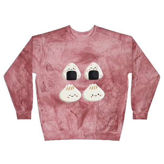 Onigiri and dumpling face character Blast Sweatshirts