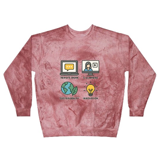 Eco-Friendly E-Learning and Remote Work Design Blast Sweatshirts