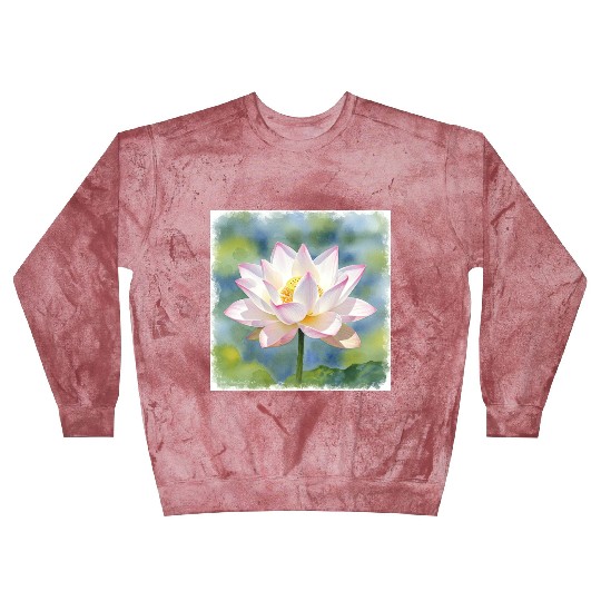 Serene Water Lily Floral Print Blast Sweatshirts
