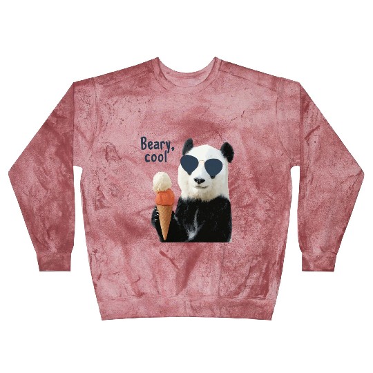 Cool Panda with Sunglasses and Ice Cream Blast Sweatshirts