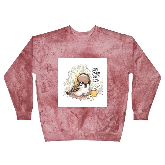 "Social Sparrow – Anxiety Parrow" Blast Sweatshirts