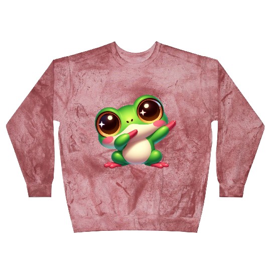 Cute frog dab dance gamer chibi cartoon kawaii Blast Sweatshirts