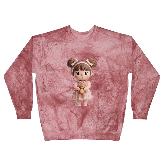 Sweet Candy Girl with Teddy Bear Blast Sweatshirts