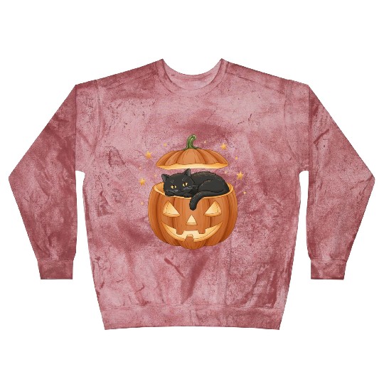 Black Cat in Jack-O-Lantern Pumpkin Blast Sweatshirts