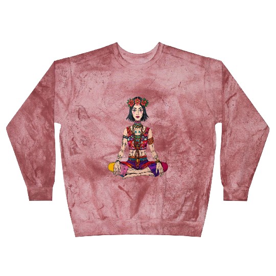 Bohemian Floral Spirit Artwork Blast Sweatshirts