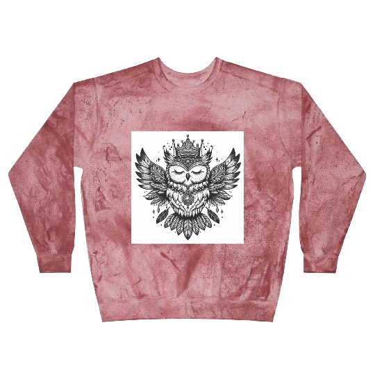Majestic Crowned Owl Fantasy Design Blast Sweatshirts