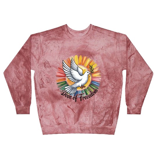 Peaceful Dove with Olive Branch Design Blast Sweatshirts