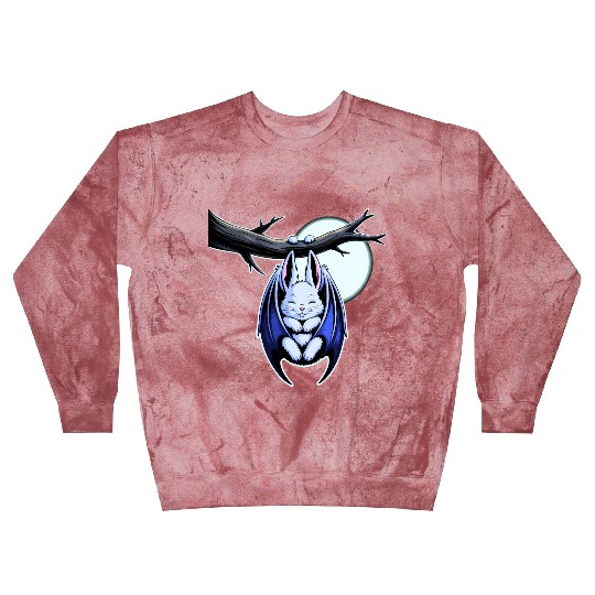 Spooky Cute Kawaii Vampire Bat Bunny and Moon  Blast Sweatshirts