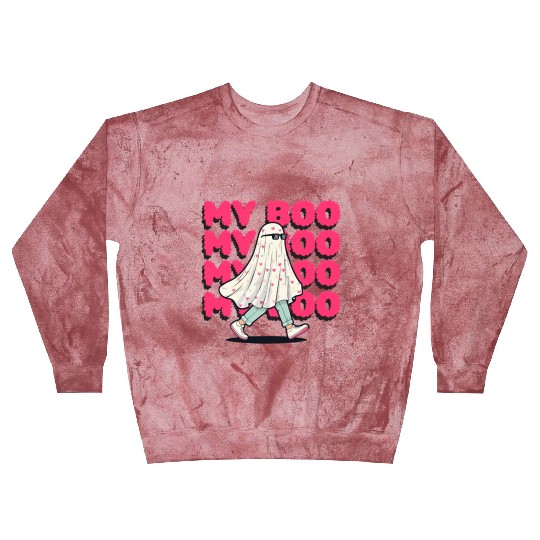 My Boo Cute Heart Ghost Retro Halloween Blast Sweatshirts