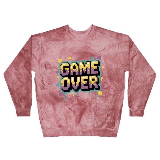 Pixelated Game Over Message Design Blast Sweatshirts