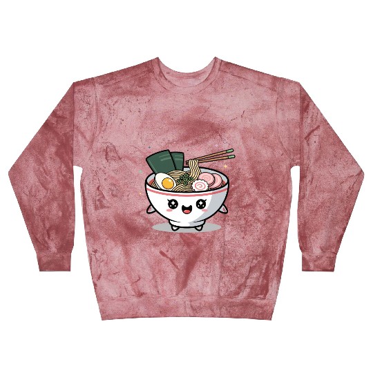 Cute Kawaii Ramen Bowl and Happy Sushi Friends Blast Sweatshirts