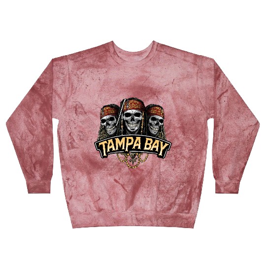 Pirate Skull with Tampa Bay Banner Blast Sweatshirts