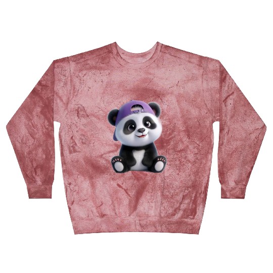 Adorable Panda Boy with Cap Blast Sweatshirts