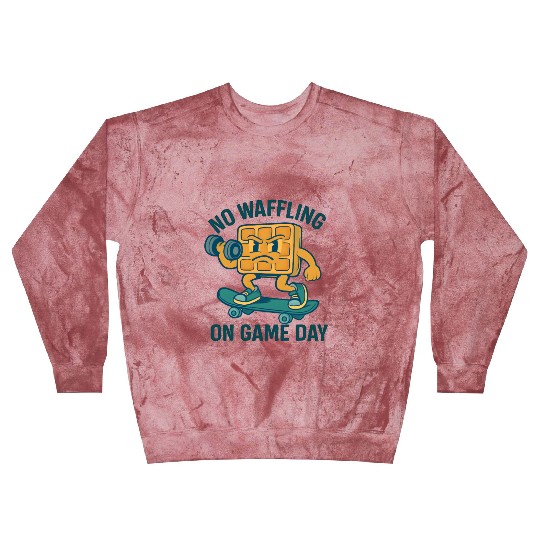 Waffle Character Skateboard Design Blast Sweatshirts